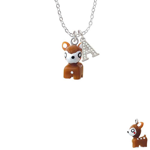 Resin Doe Crystal Initial - Sophia Necklace