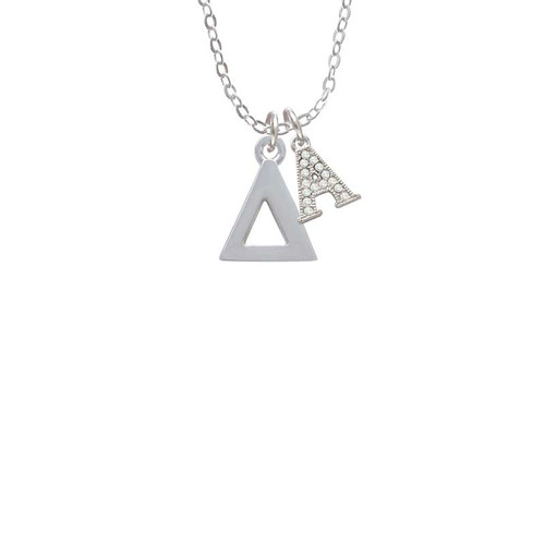 Large Greek Letter - Delta - Crystal Initial - Sophia Necklace