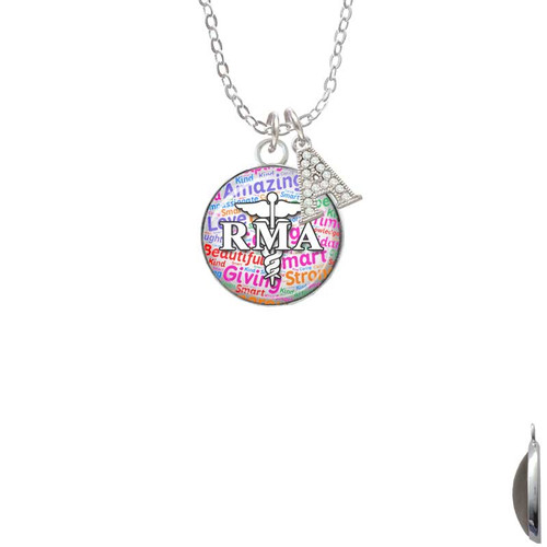Domed Multi Color RMA Crystal Initial - Sophia Necklace