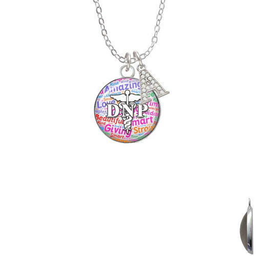 Domed Multi Color DNP Crystal Initial - Sophia Necklace