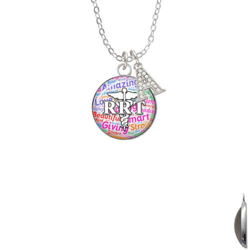 Domed Multi Color RRT Crystal Initial - Sophia Necklace