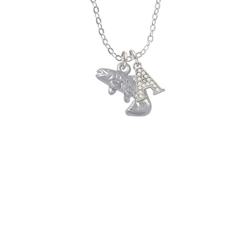 Jumping Trout Crystal Initial - Sophia Necklace