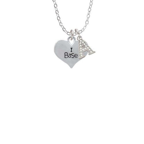 I Base Heart Crystal Initial - Sophia Necklace