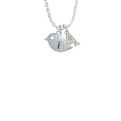 Little Bird Initial - I - Crystal Initial - Sophia Necklace