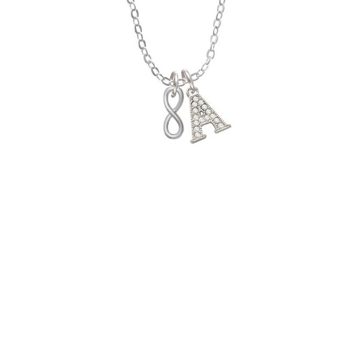 Mini Infinity Sign Crystal Initial - Sophia Necklace