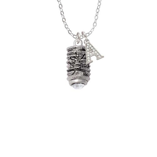 Cherry Blossom Chinese Lantern Crystal Initial - Sophia Necklace