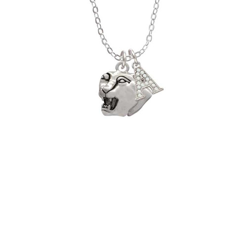 Small Panther - Mascot Crystal Initial - Sophia Necklace