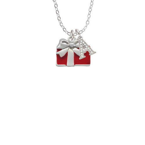 Red Present Crystal Initial - Sophia Necklace