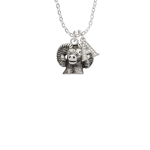 Ram Head Crystal Initial - Sophia Necklace