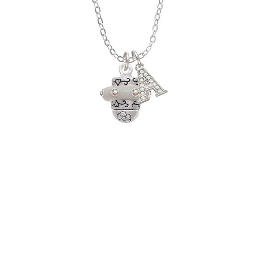 Crystal Spinner Crystal Initial - Sophia Necklace