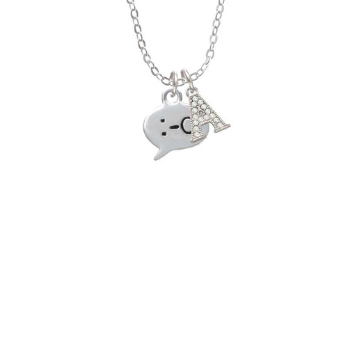 Emoticon :-O - Surprise - Crystal Initial - Sophia Necklace