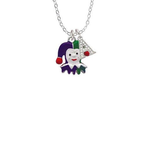 Mardi Gras Jester Crystal Initial - Sophia Necklace