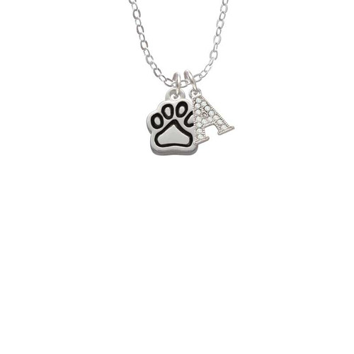 Small Paw Crystal Initial - Sophia Necklace