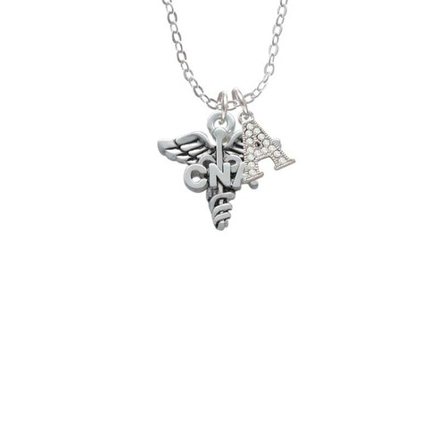 Caduceus - CNA Crystal Initial - Sophia Necklace