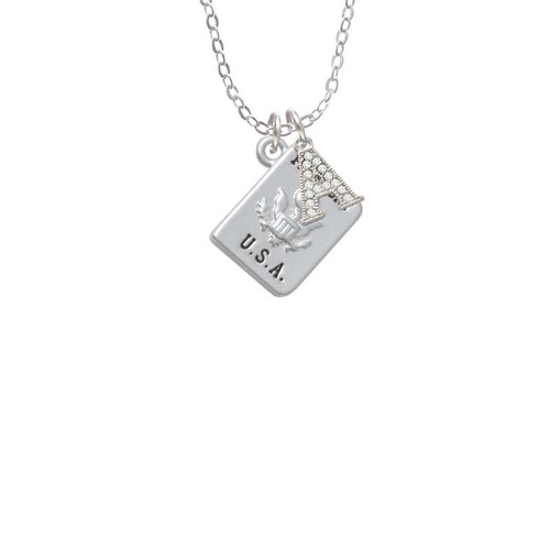 U.S. Passport Crystal Initial - Sophia Necklace