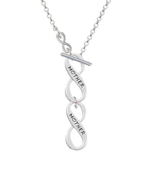 Mother Infinity Sign To Infinity Mother Toggle Necklace