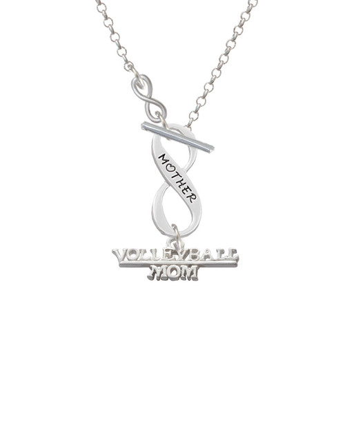 Volleyball Mom To Infinity Mother Toggle Necklace