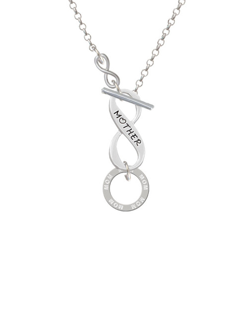 Mom Eternity Ring To Infinity Mother Toggle Necklace