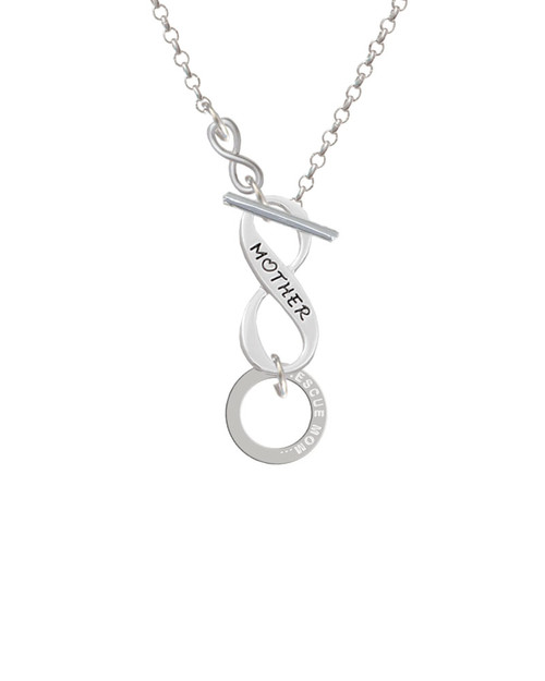 Rescue Mom Eternity Ring To Infinity Mother Toggle Necklace