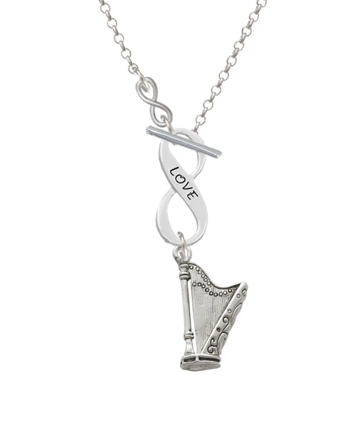 Harp To Infinity Love Toggle Necklace