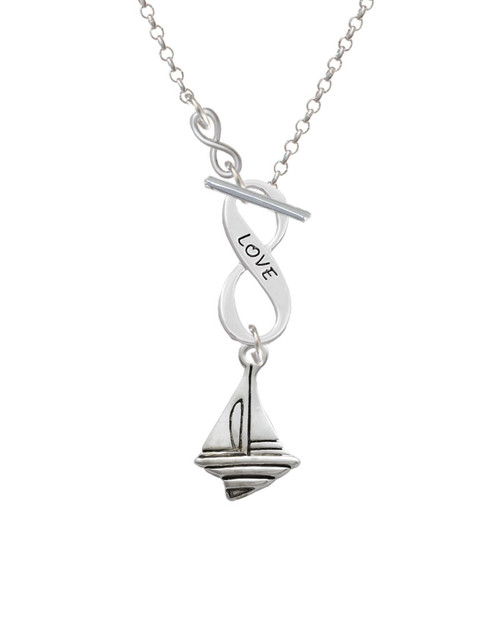 Sailboat To Infinity Love Toggle Necklace