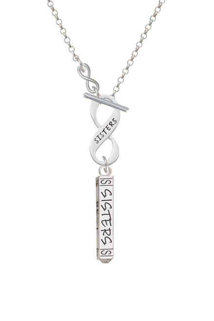 Sisters Best Friends Forever Bar To Infinity Sisters Toggle Necklace