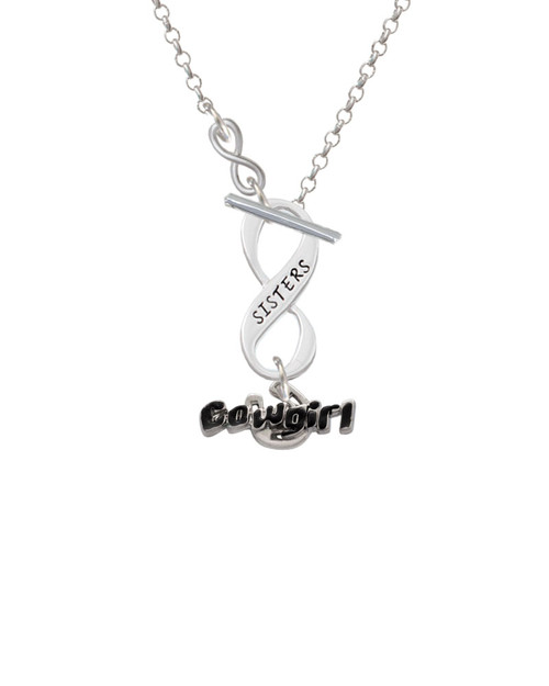 Black Cowgirl To Infinity Sisters Toggle Necklace