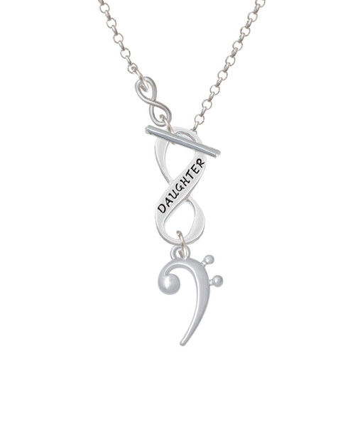 Bass Clef To Infinity Daughter Toggle Necklace