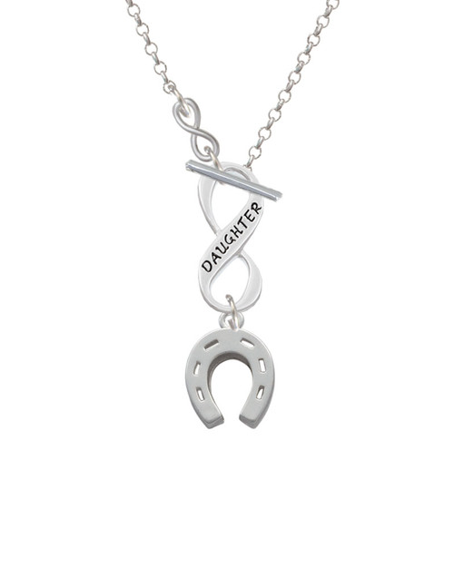 Horseshoe To Infinity Daughter Toggle Necklace