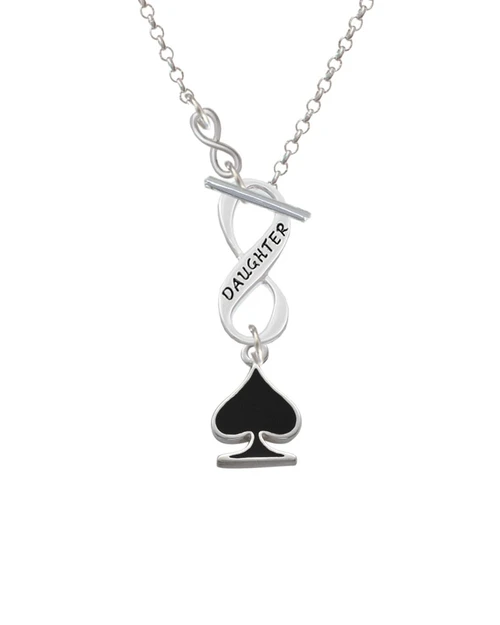 Card Suit - Spade To Infinity Daughter Toggle Necklace