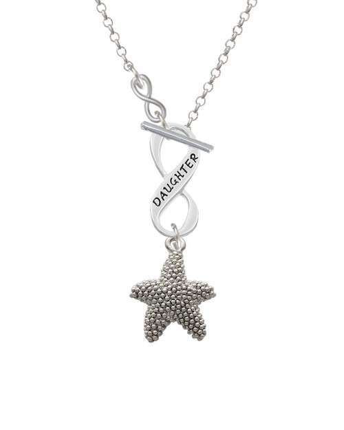 Antiqued Starfish To Infinity Daughter Toggle Necklace