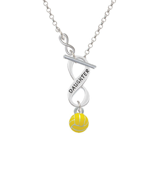 3-D Enamel Water Polo To Infinity Daughter Toggle Necklace