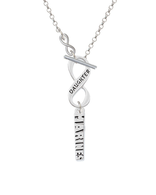 Marines To Infinity Daughter Toggle Necklace