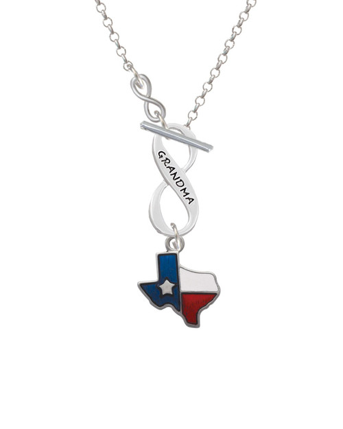 Texas - Lone Star Glass To Infinity Grandma Toggle Necklace
