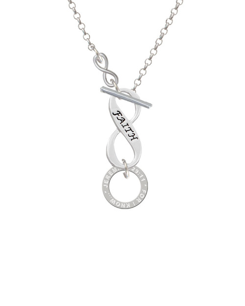 Jeremiah 29:11 Eternity Ring To Infinity Faith Toggle Necklace