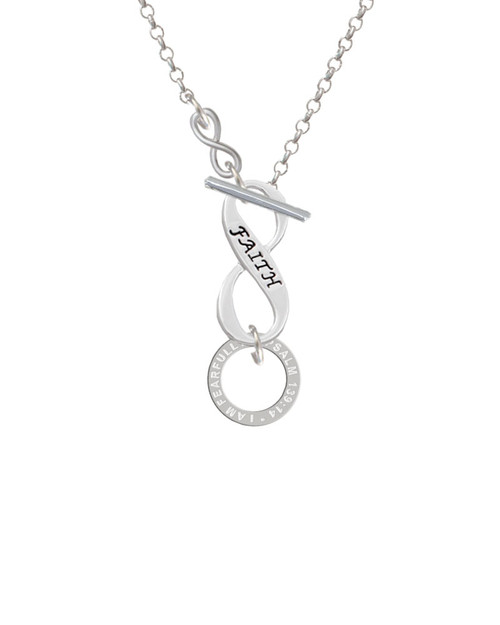 Psalm 139:14 Eternity Ring To Infinity Faith Toggle Necklace