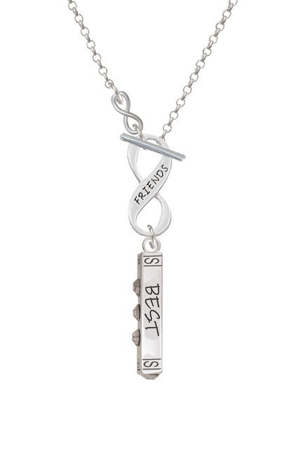 Best Friends Forever Bar To Infinity Friends Toggle Necklace