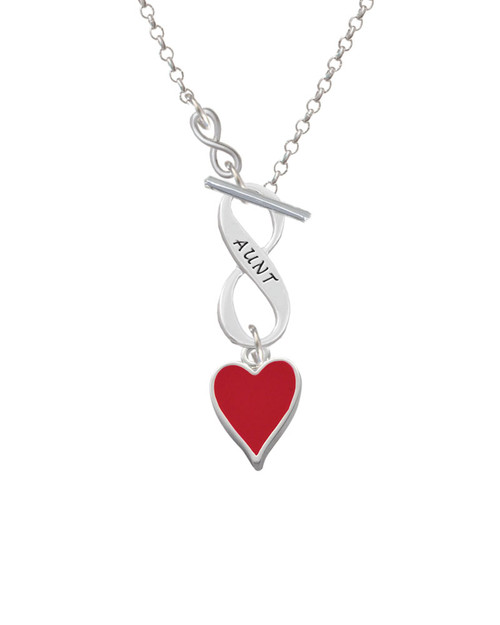 Card Suit - Heart To Infinity Aunt Toggle Necklace
