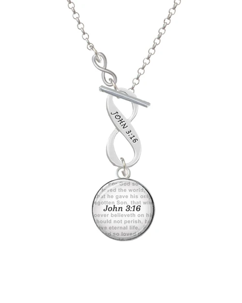 Domed John 3:16 To Infinity John 3:16 Toggle Necklace