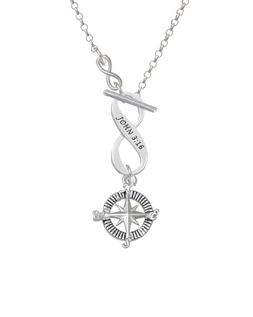 Compass To Infinity John 3:16 Toggle Necklace