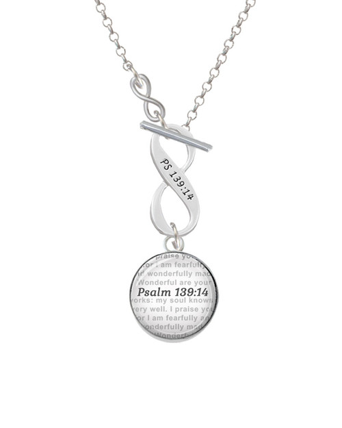 Domed Psalm 139:14 To Infinity Psalm 139:14 Toggle Necklace