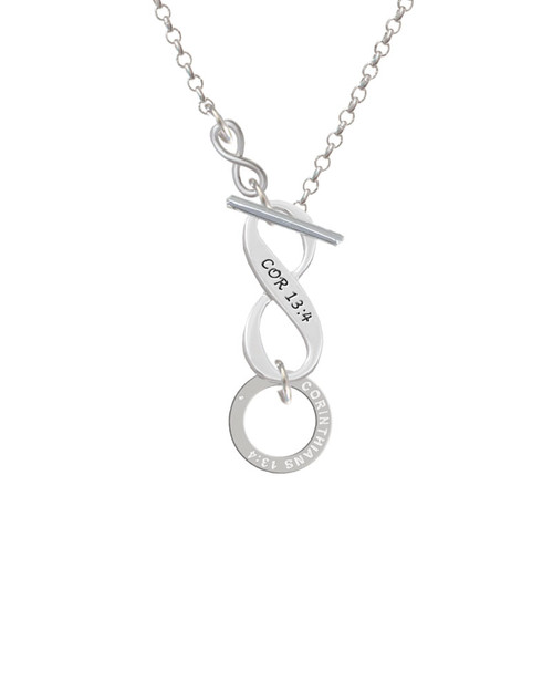 Corinthians 13:4 Eternity Ring To Infinity 1 Corinthians 13:4 Toggle Necklace