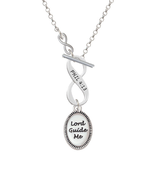 Lord Guide Me To Infinity Philippians 4:13 Toggle Necklace