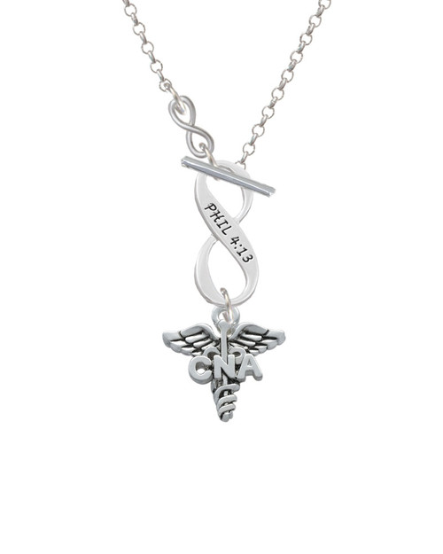 Caduceus - CNA To Infinity Philippians 4:13 Toggle Necklace