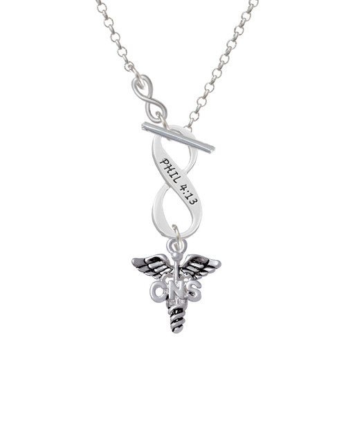 Caduceus - CNS To Infinity Philippians 4:13 Toggle Necklace