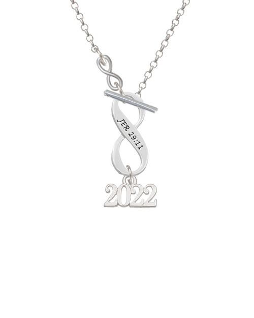 Horizontal Year 2022 To Infinity Jeremiah 29:11 Toggle Necklace