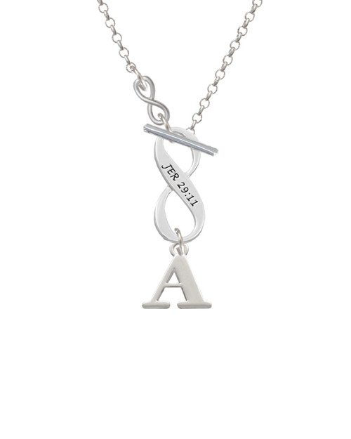 Large Initial - A - To Infinity Jeremiah 29:11 Toggle Necklace