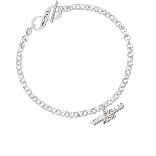 Volleyball Mom To Infinity Mother Toggle Bracelet