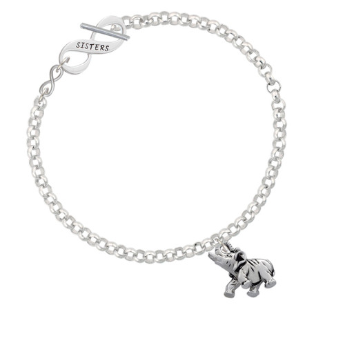 Elephant To Infinity Sisters Toggle Bracelet
