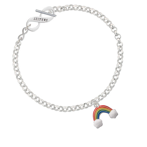 Rainbow To Infinity Sisters Toggle Bracelet